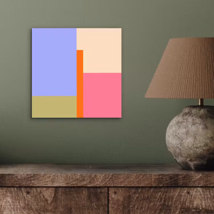 Alu-Dibond-Bild - Zusammenfassung – Geometrie – Kunst – Modern – Farbenfroh — 3