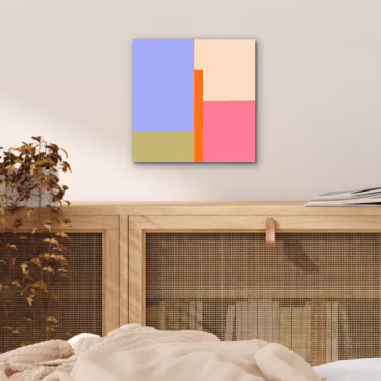 Alu-Dibond-Bild - Zusammenfassung – Geometrie – Kunst – Modern – Farbenfroh — 4