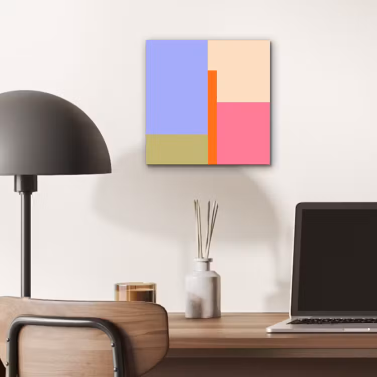 Alu-Dibond-Bild - Zusammenfassung – Geometrie – Kunst – Modern – Farbenfroh — 6