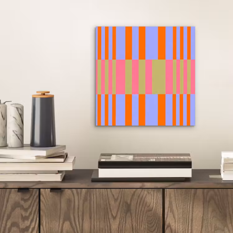 Alu-Dibond-Bild - Zusammenfassung – Muster – Geometrisch – Farbenfroh – Modern — 2