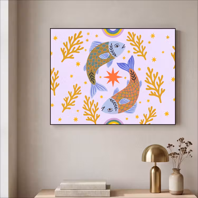 Art Frame - Fisch – Unterwasser – Tiere – Abstrakt – Farbenfroh — 4