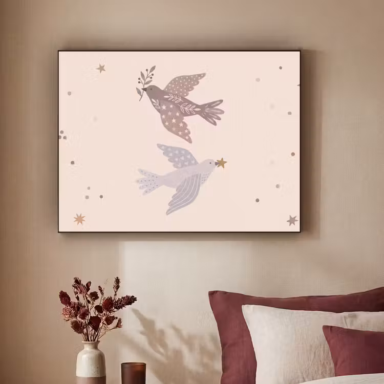 Art Frame - Vogel – Beeren – Natur – Modern – Beige — 2