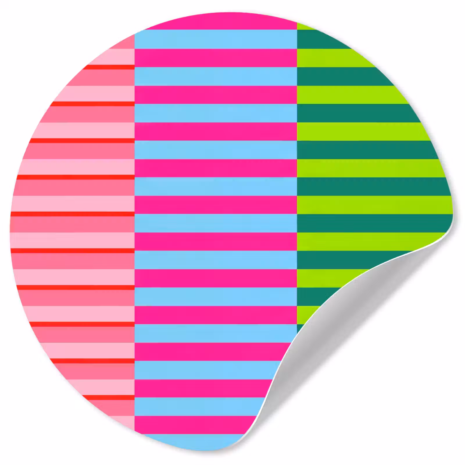 Runde Tapete - Muster – Streifen – Modern – Abstrakt – Bunt — 1