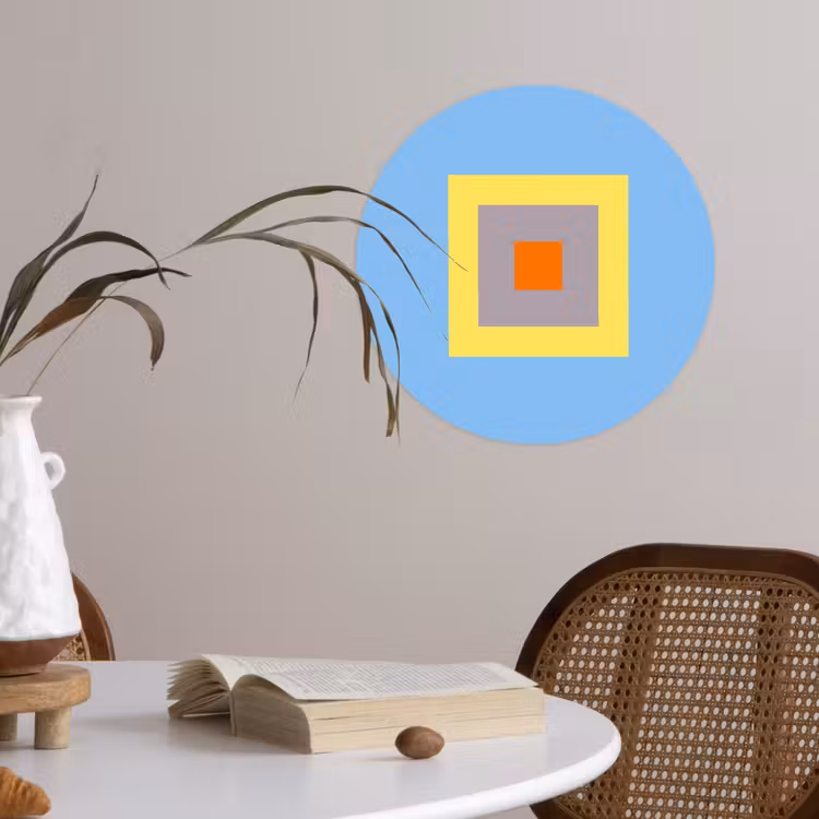 Runde Tapete - Abstrakt – Geometrisch – Farbenfroh – Modern – Formen — 4