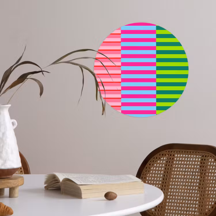 Runde Tapete - Muster – Streifen – Modern – Abstrakt – Bunt — 4