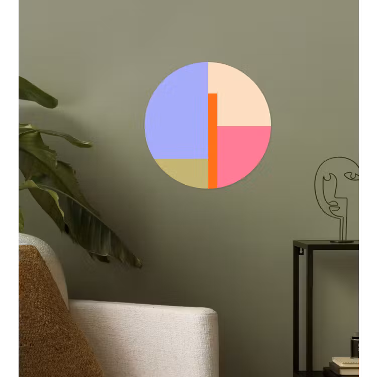 Runde Tapete - Zusammenfassung – Geometrie – Kunst – Modern – Farbenfroh — 3