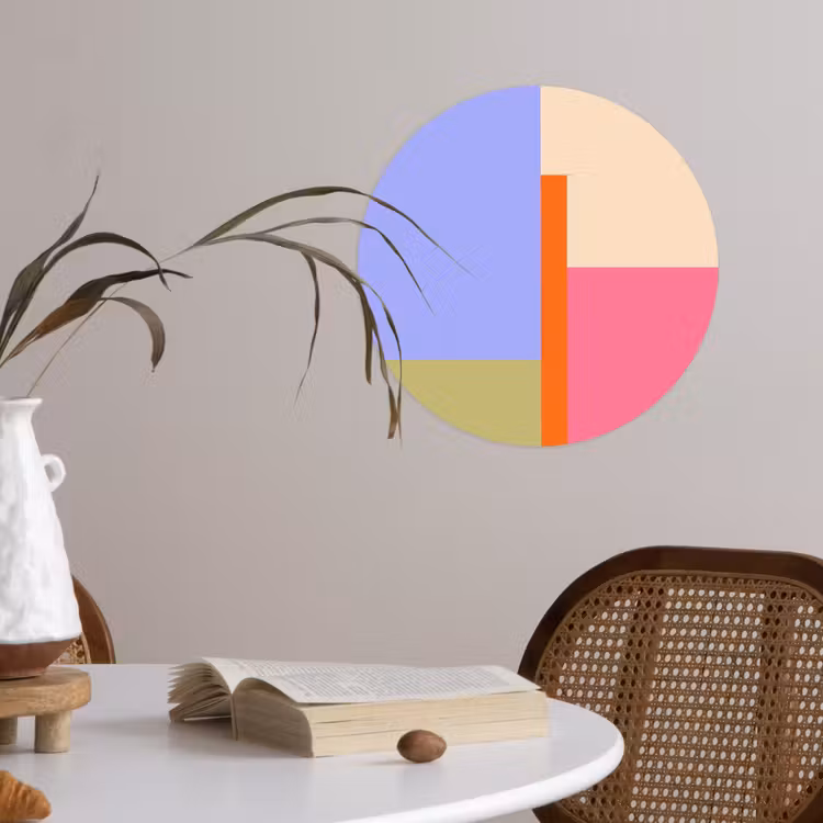 Runde Tapete - Zusammenfassung – Geometrie – Kunst – Modern – Farbenfroh — 4