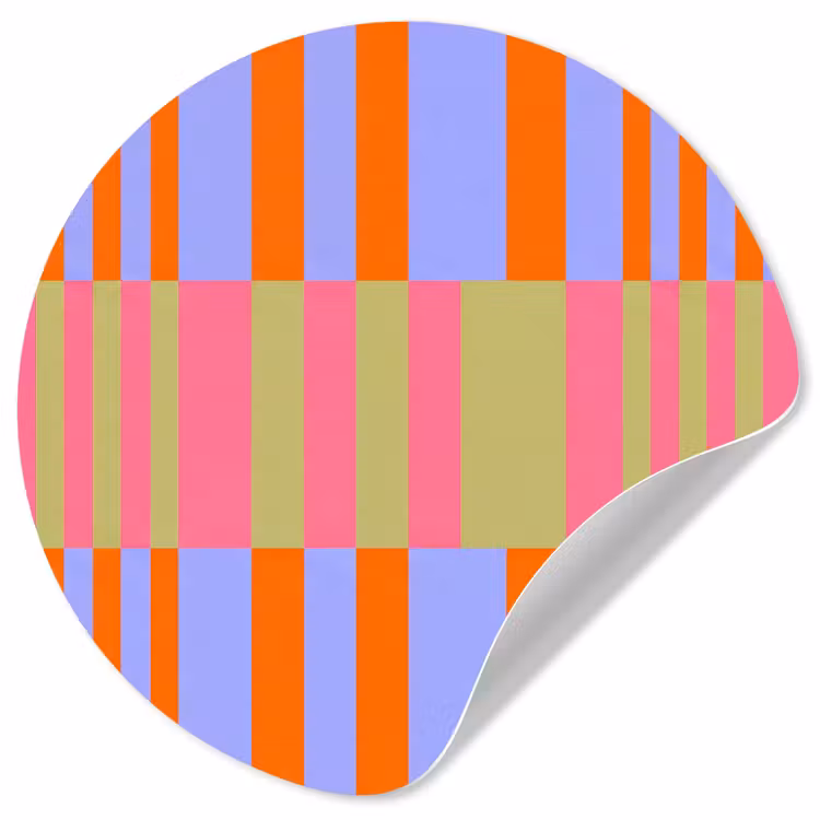 Runde Tapete - Zusammenfassung – Muster – Geometrisch – Farbenfroh – Modern — 1