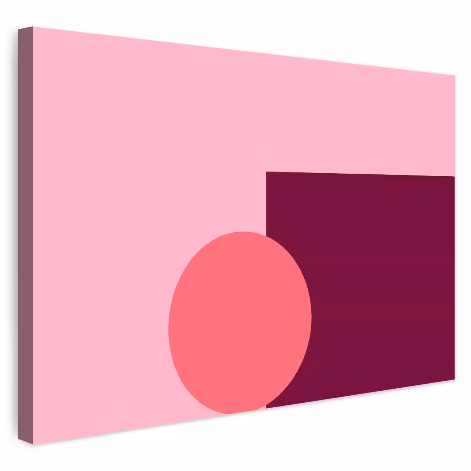 Outdoor Leinwand - Zusammenfassung – Formen – Rosa – Modern – Design — 1