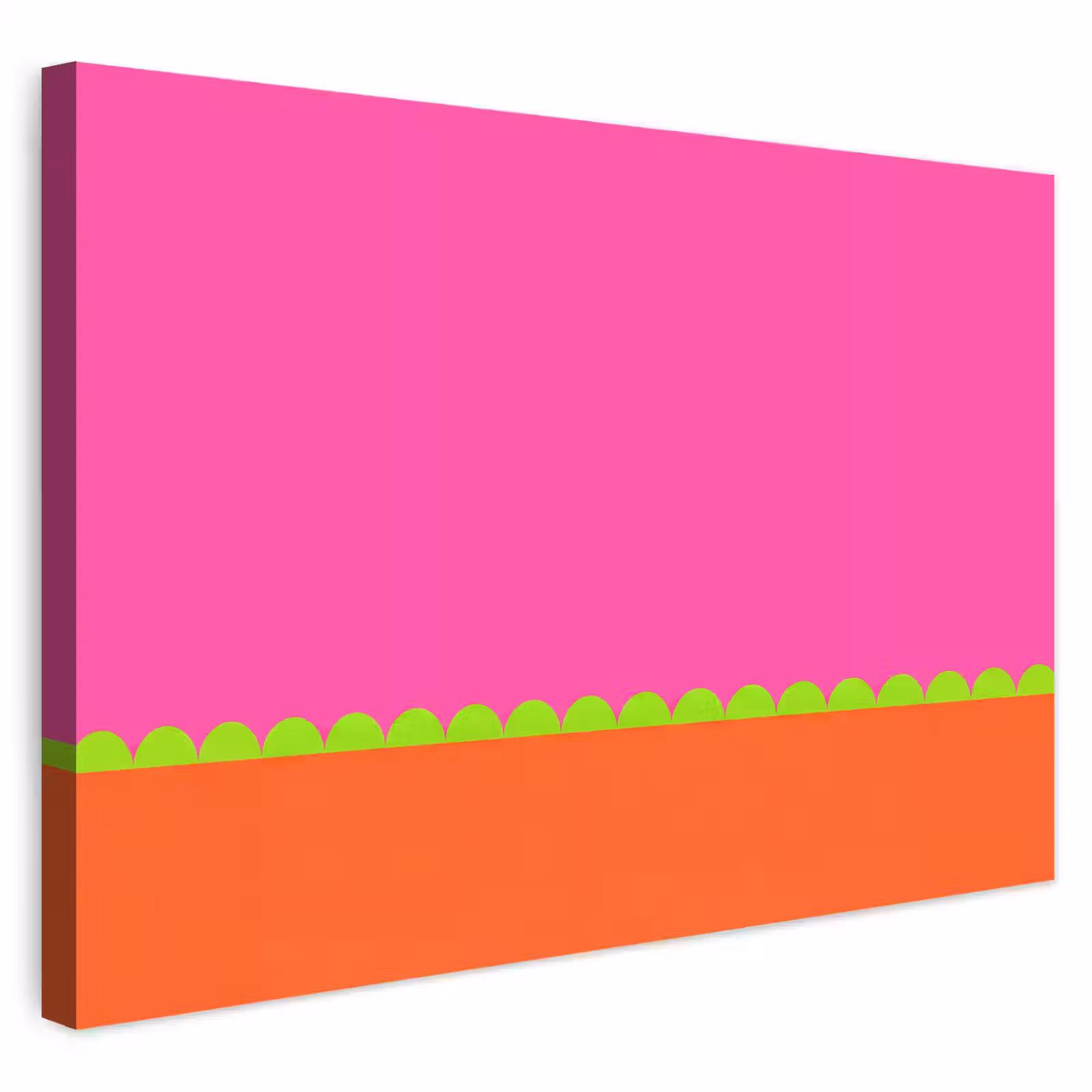 Outdoor Leinwand - Zusammenfassung – Geometrisch – Farbblöcke – Rosa – Orange — 1