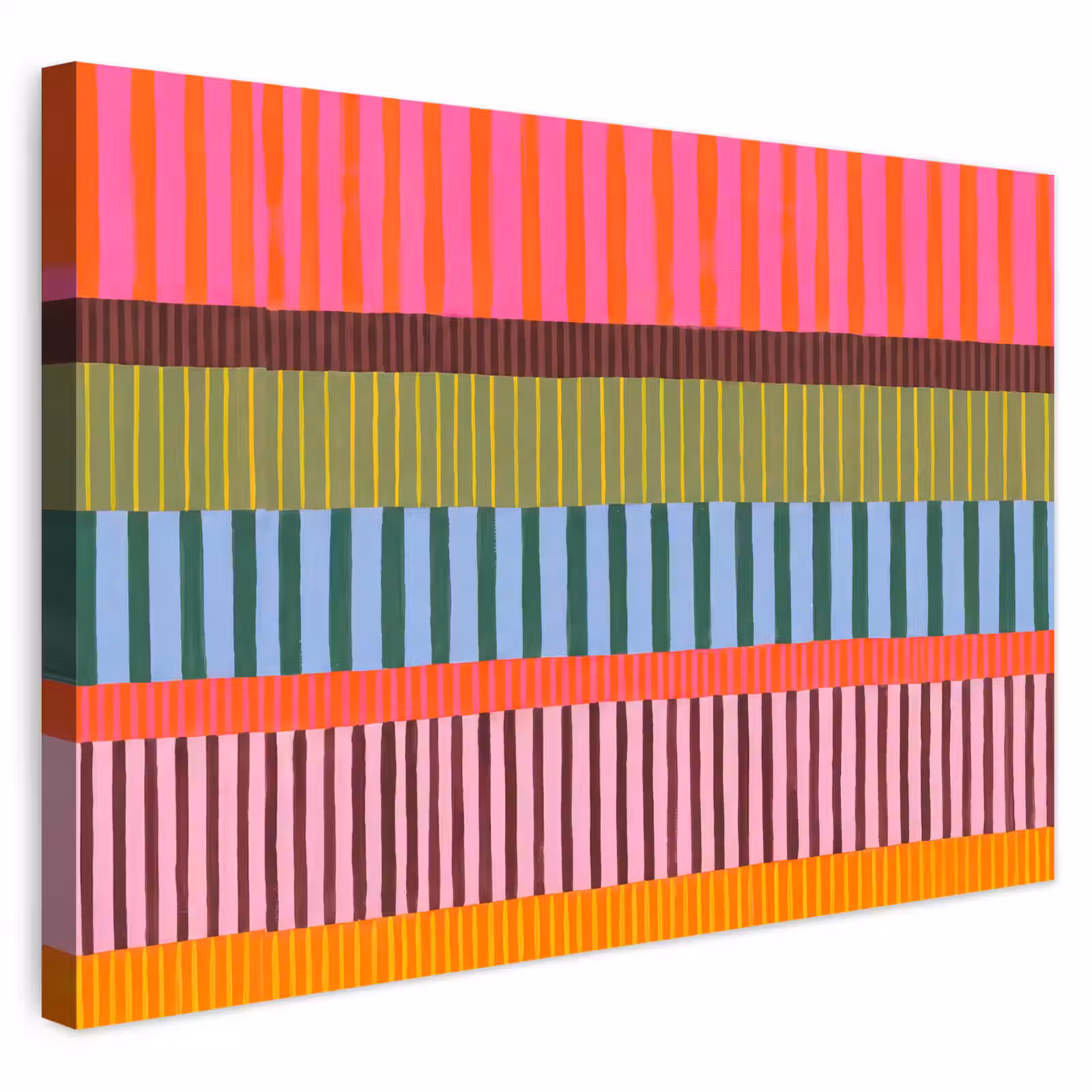 Outdoor Leinwand - Zusammenfassung – Streifen – Modern – Farbenfroh – Kunst — 1