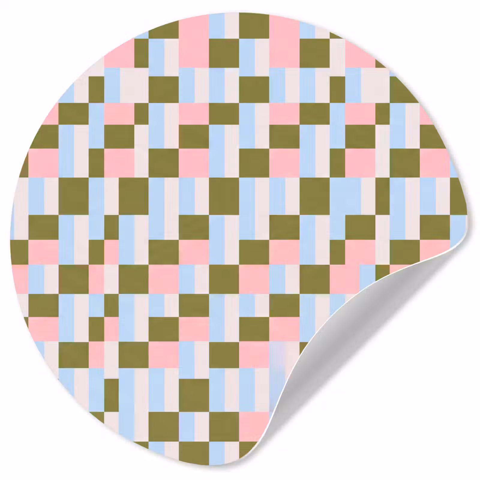 Runde Tapete - Muster – Geometrisch – Abstrakt – Farbenfroh – Modern — 1