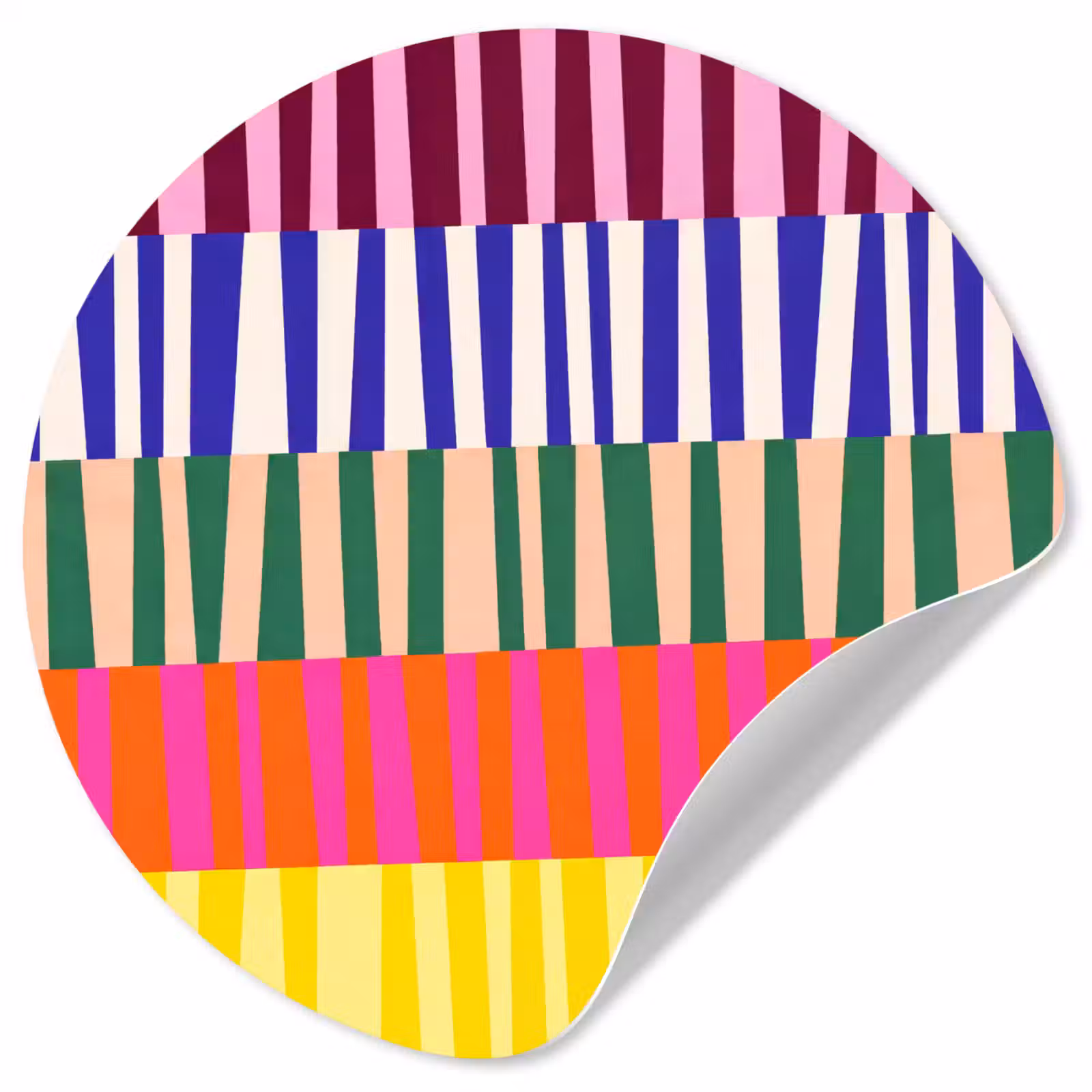 Runde Tapete - Muster – Streifen – Abstrakt – Modern – Farbenfroh — 1