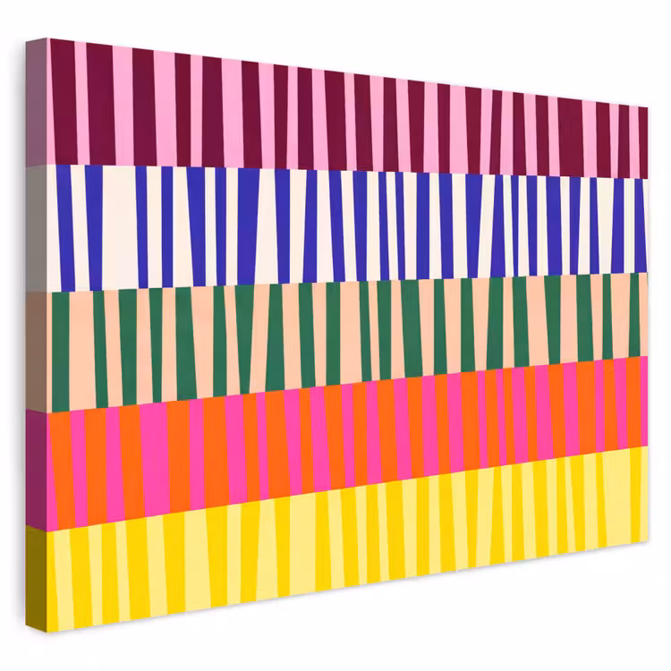 Outdoor Leinwand - Muster – Streifen – Abstrakt – Modern – Farbenfroh — 1