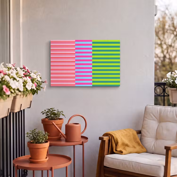 Outdoor Leinwand - Muster – Streifen – Modern – Abstrakt – Bunt — 3