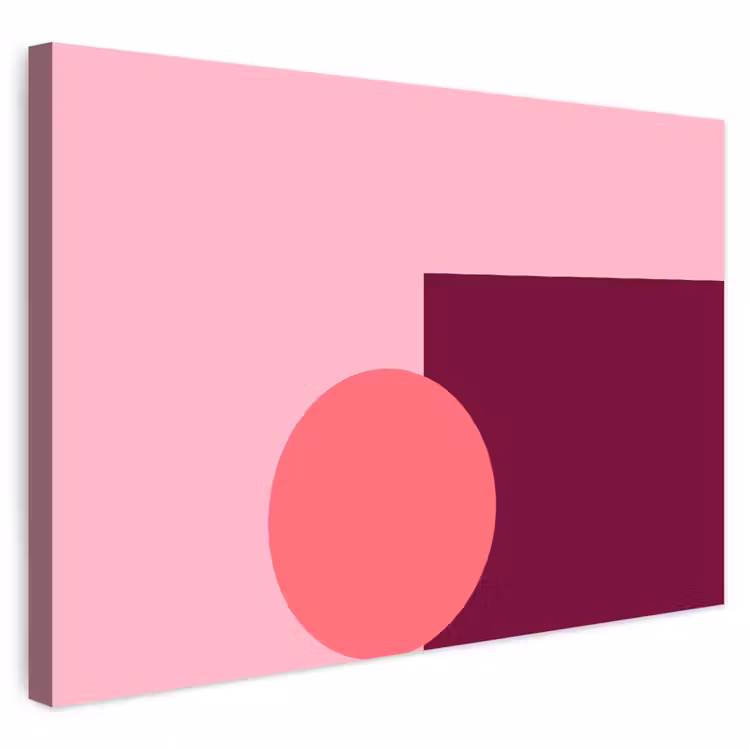 Outdoor Leinwand - Zusammenfassung – Formen – Rosa – Modern – Design — 1