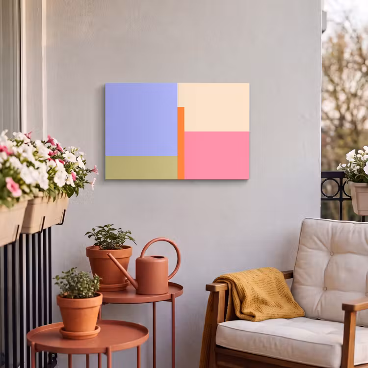Outdoor Leinwand - Zusammenfassung – Geometrie – Kunst – Modern – Farbenfroh — 3