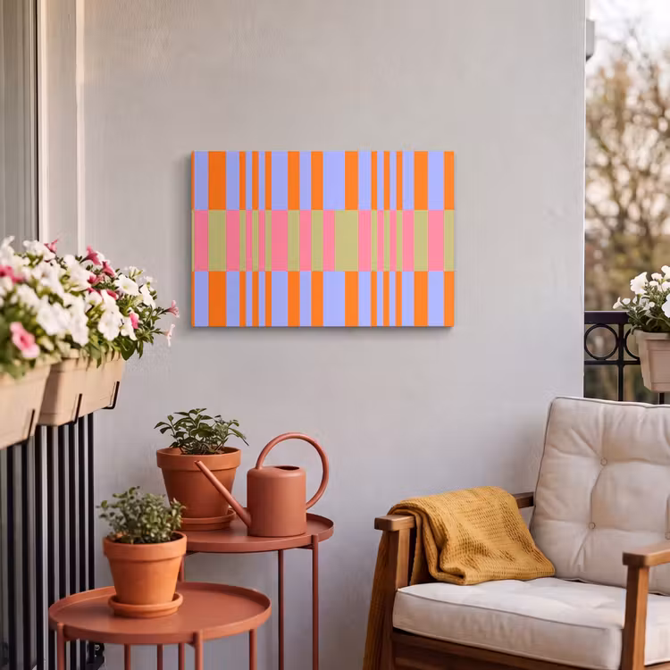 Outdoor Leinwand - Zusammenfassung – Muster – Geometrisch – Farbenfroh – Modern — 3