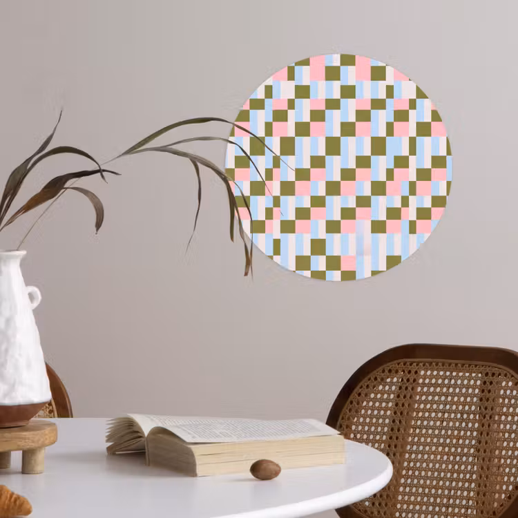 Runde Tapete - Muster – Geometrisch – Abstrakt – Farbenfroh – Modern — 4