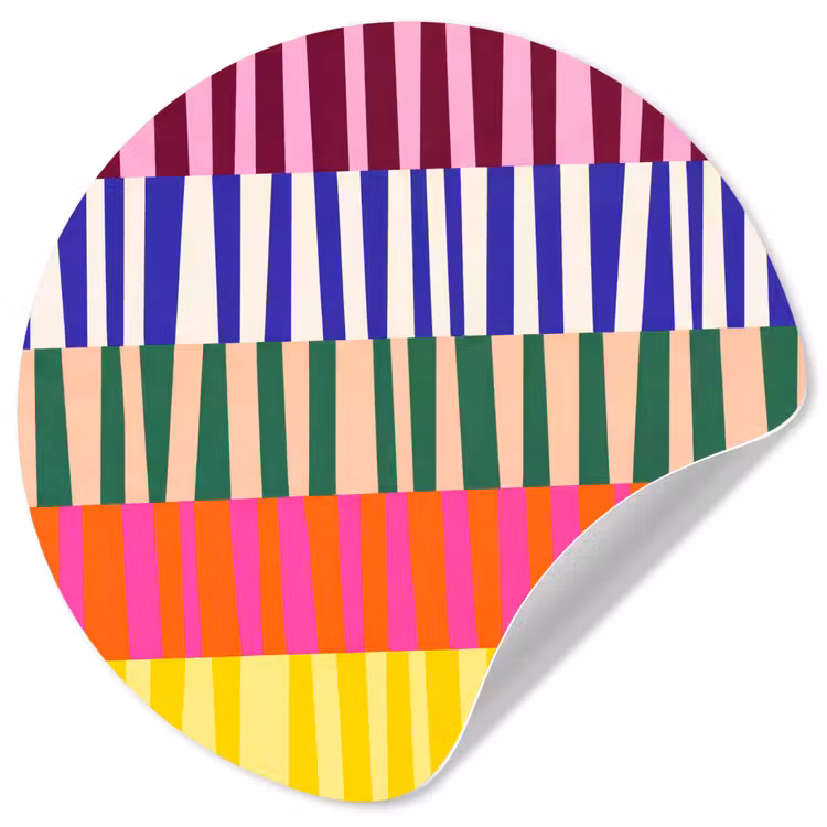 Runde Tapete - Muster – Streifen – Abstrakt – Modern – Farbenfroh — 1