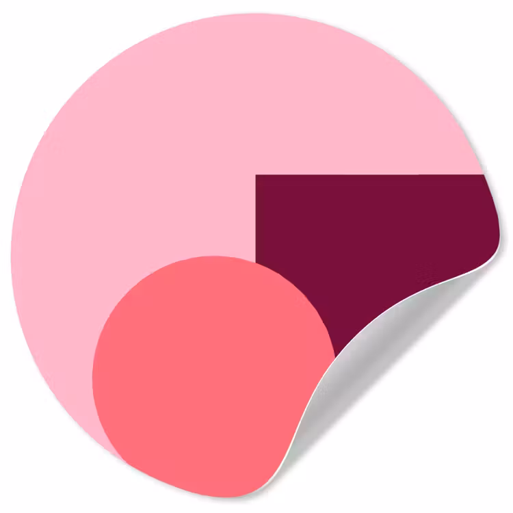 Runde Tapete - Zusammenfassung – Formen – Rosa – Modern – Design — 1