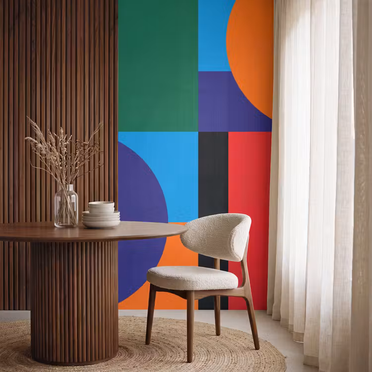 Tapete - Geometrisch – Abstrakt – Formen – Farbenfroh – Modern — 4