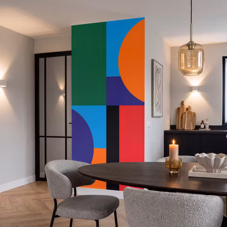 Tapete - Geometrisch – Abstrakt – Formen – Farbenfroh – Modern — 5