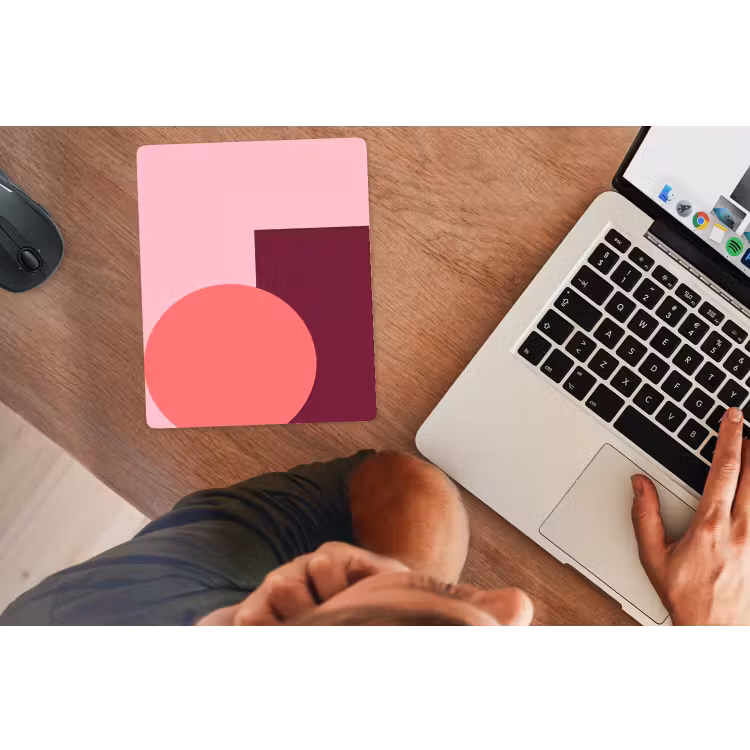 Mauspad - Zusammenfassung – Formen – Rosa – Modern – Design — 2