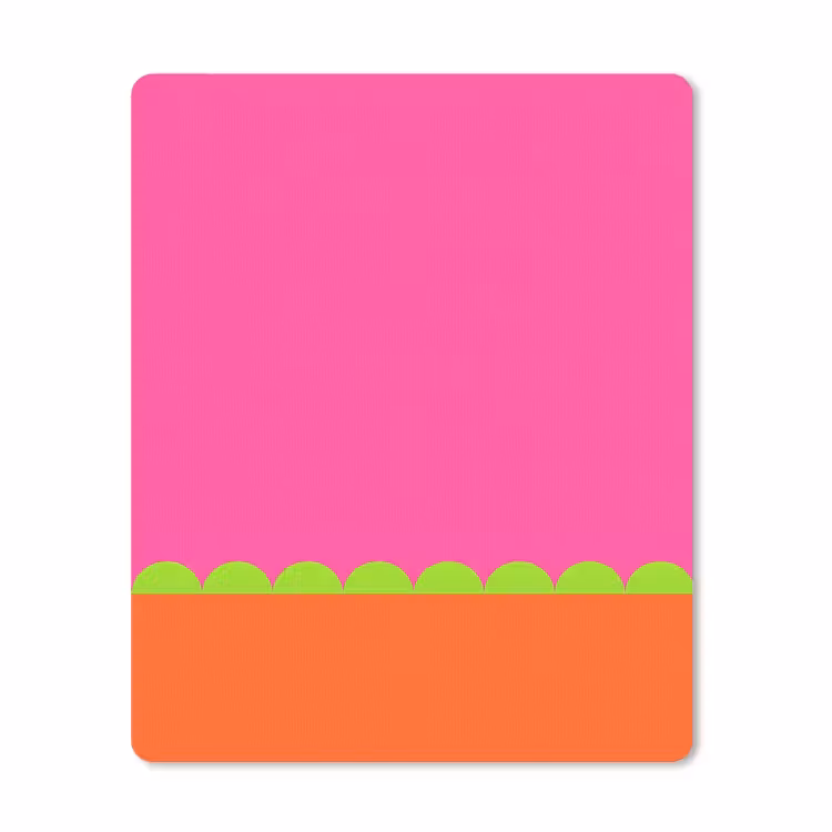 Mauspad - Zusammenfassung – Geometrisch – Farbblöcke – Rosa – Orange — 1