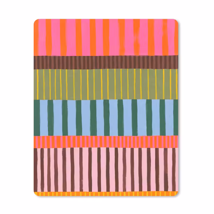 Mauspad - Zusammenfassung – Streifen – Modern – Farbenfroh – Kunst — 1