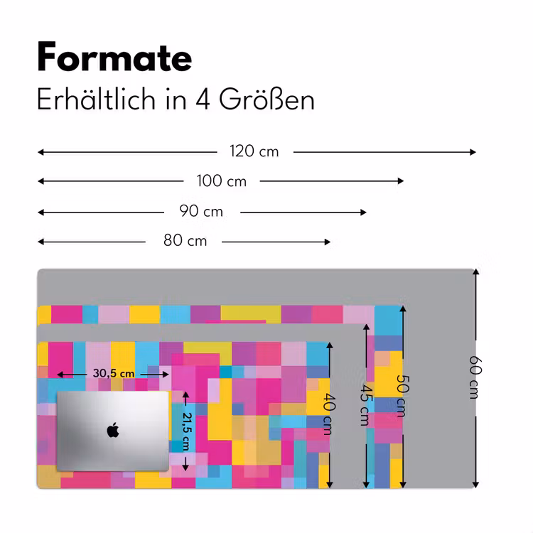 Schreibtischunterlage - Abstrakt – Geometrisch – Kunst – Farbenfroh – Modern — 5