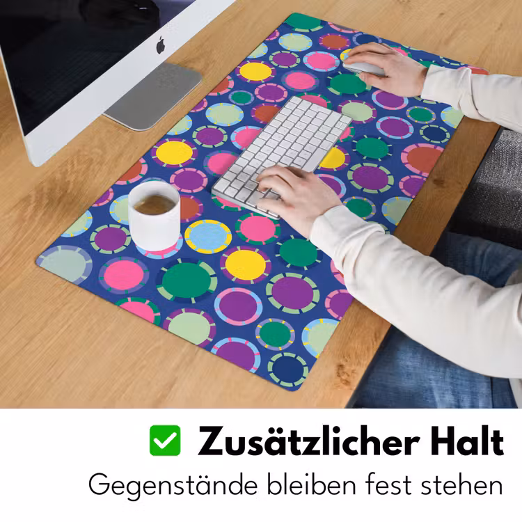 Schreibtischunterlage - Muster – Kreise – Abstrakt – Bunt — 3