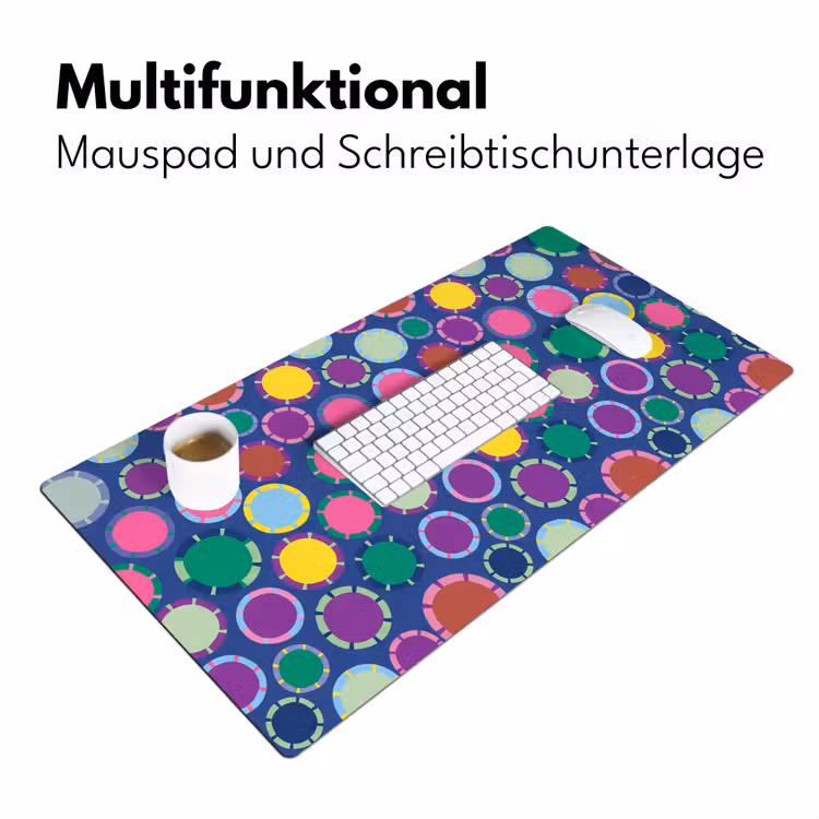 Schreibtischunterlage - Muster – Kreise – Abstrakt – Bunt — 4