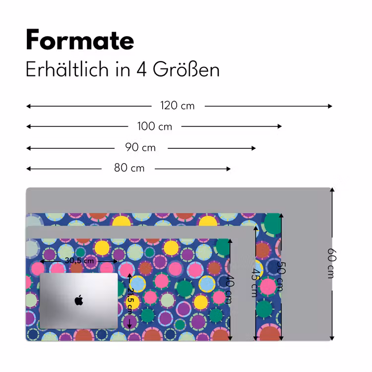 Schreibtischunterlage - Muster – Kreise – Abstrakt – Bunt — 5