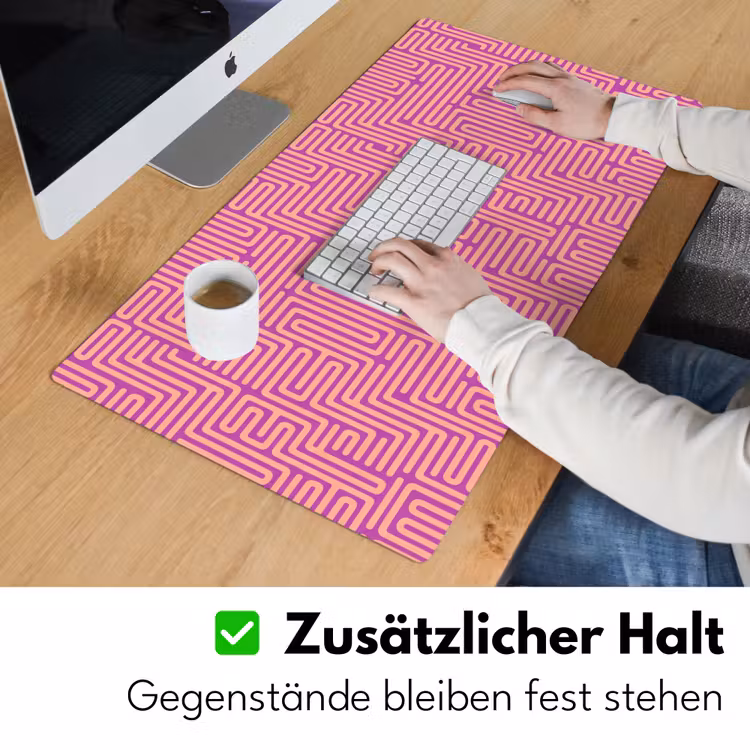 Schreibtischunterlage - Muster – Linien – Abstrakt – Modern – Lila — 3