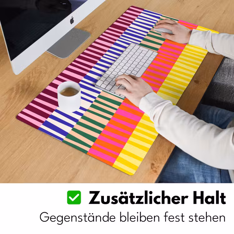 Schreibtischunterlage - Muster – Streifen – Abstrakt – Modern – Farbenfroh — 3