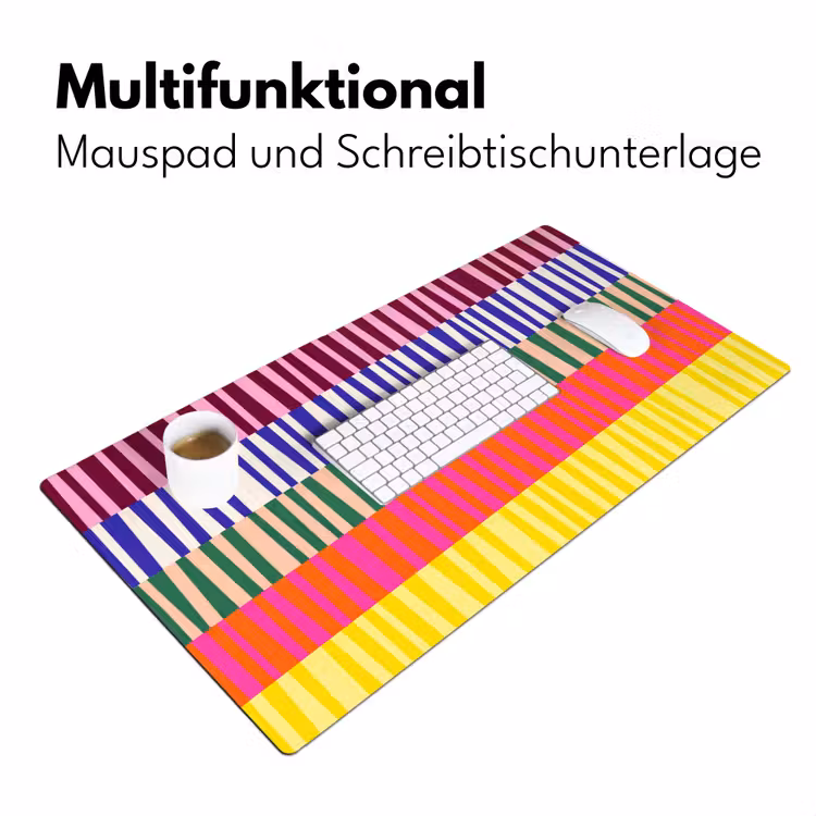 Schreibtischunterlage - Muster – Streifen – Abstrakt – Modern – Farbenfroh — 4