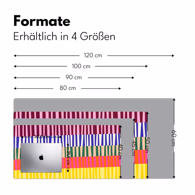 Schreibtischunterlage - Muster – Streifen – Abstrakt – Modern – Farbenfroh — 5