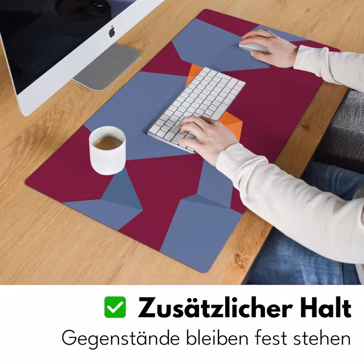 Schreibtischunterlage - Zusammenfassung – Formen – Modern – Blau – Orange — 3