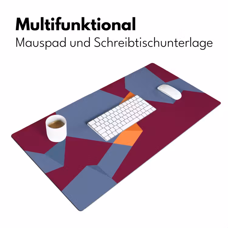 Schreibtischunterlage - Zusammenfassung – Formen – Modern – Blau – Orange — 4