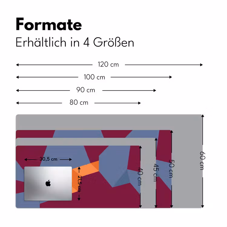 Schreibtischunterlage - Zusammenfassung – Formen – Modern – Blau – Orange — 5
