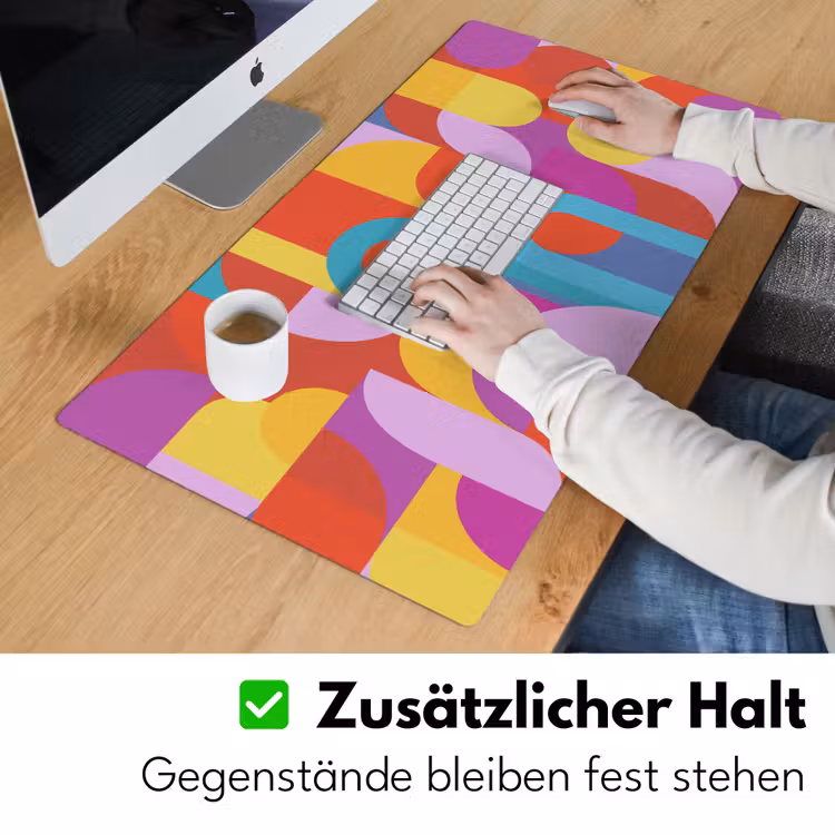 Schreibtischunterlage - Zusammenfassung – Geometrie – Farbenfroh – Modern – Kunst — 3