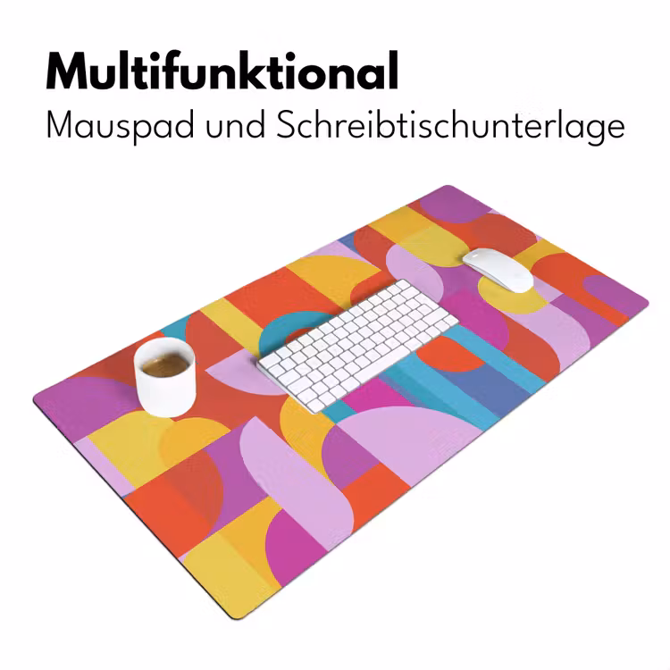 Schreibtischunterlage - Zusammenfassung – Geometrie – Farbenfroh – Modern – Kunst — 4