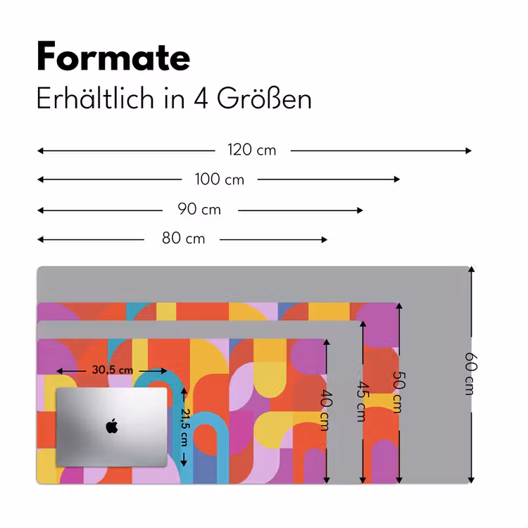 Schreibtischunterlage - Zusammenfassung – Geometrie – Farbenfroh – Modern – Kunst — 5