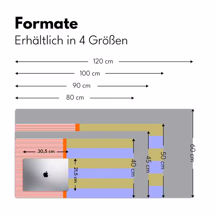 Schreibtischunterlage - Zusammenfassung – Geometrie – Streifen – Blöcke – Rot — 5