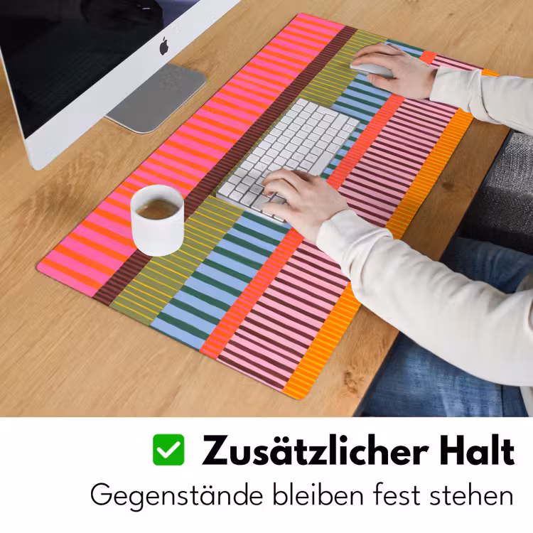 Schreibtischunterlage - Zusammenfassung – Streifen – Modern – Farbenfroh – Kunst — 3