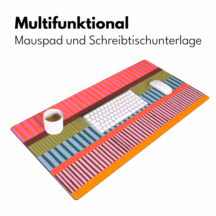 Schreibtischunterlage - Zusammenfassung – Streifen – Modern – Farbenfroh – Kunst — 4
