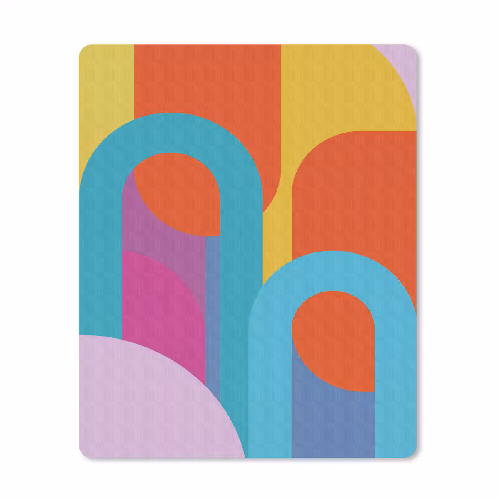 Mauspad - Zusammenfassung – Geometrie – Farbenfroh – Modern – Kunst — 1