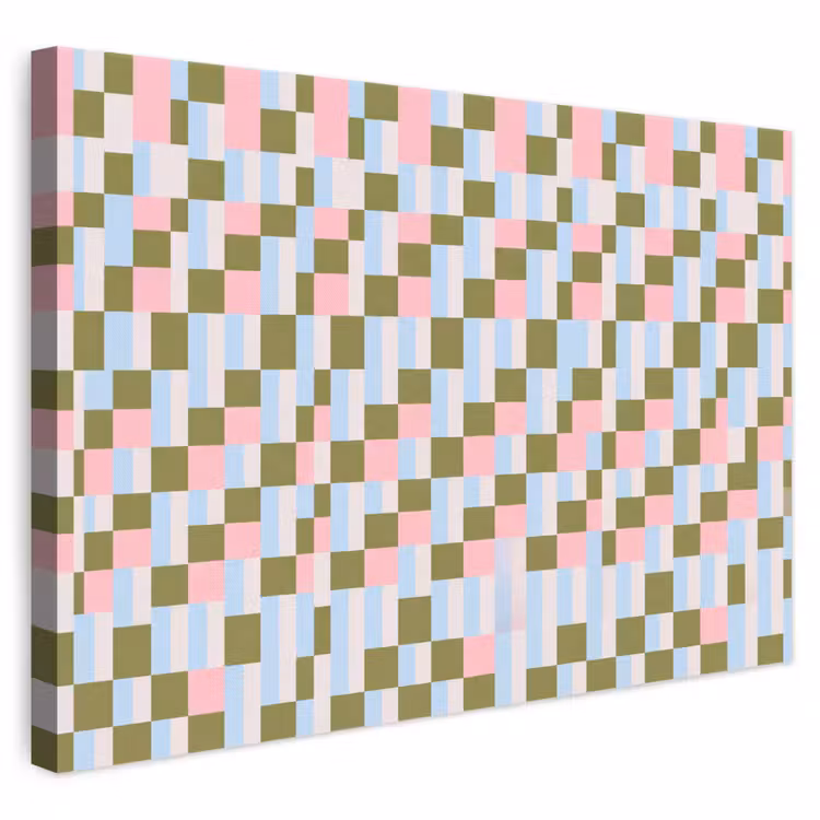 Leinwandbild - Muster – Geometrisch – Abstrakt – Farbenfroh – Modern — 1
