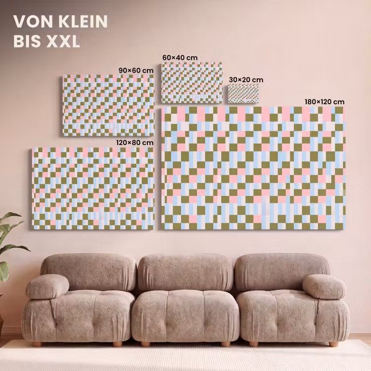 Leinwandbild - Muster – Geometrisch – Abstrakt – Farbenfroh – Modern — 6